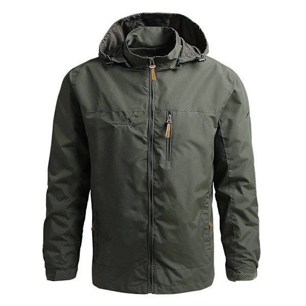 Herre Windbreaker Militær Feltjakke Overfrakke Herre Taktisk Vandtæt Pilotjakke Hættetrøje Herre Jagt Militærtøj Army Green Asian size 4XL