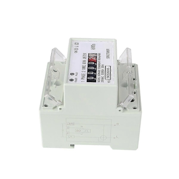 Elektrisk enfas tvåtråds AC 220V 100A energimätare KWh räknare förbruknings analog elmätare (A)-Yvan