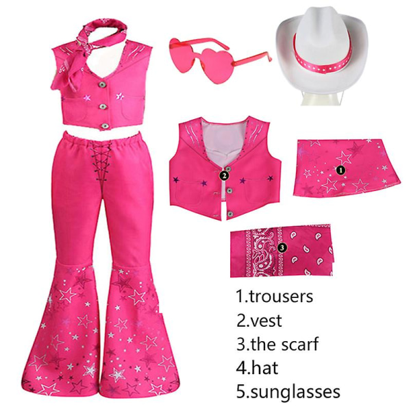 Moderigtige Barbi-kostumer til voksenfest, dame-rollelegstøj til piger, forældre-barn-outfit, cosplay Barbie-prinsessetøj Sets 02 Kids (120-130cm)