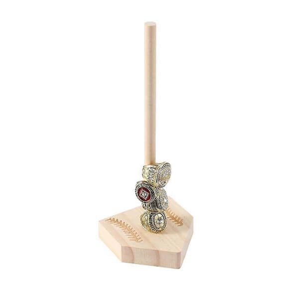 Træ Mesterskabs Ring Display Holder Baseball Softball Ring Display Holder til Mandehule Indretning, Gi