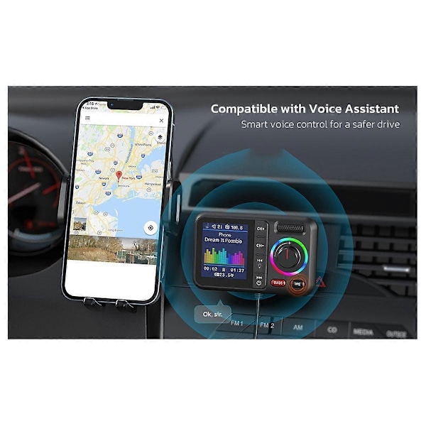 BT98L LED Display Bluetooth 5.0 Transmitter Adapter 3.5MM AUX MP3 Afspiller HIFI Lydadapter til PC