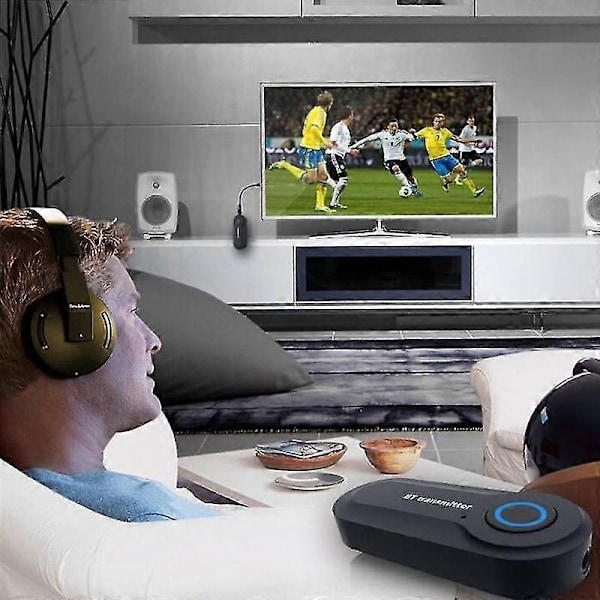 Bluetooth-sändare 3,5 mm Jack Ljudadapter Trådlös Bluetooth 4.0 Stereo Ljudsändare Adapter för Hörlurar TV