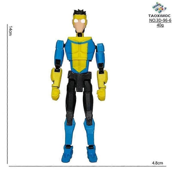 9L3D-printede superhelte Invincible 2.0 Anime Multi-leddede formskiftende legetøj Actionfigur tilbehør Style 8