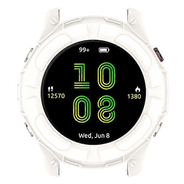 Kompatibel För Garmin Forerunner 255 Mjukt TPU Klockskydd Utskuren Design Anti-Repor Skyddande Ram White