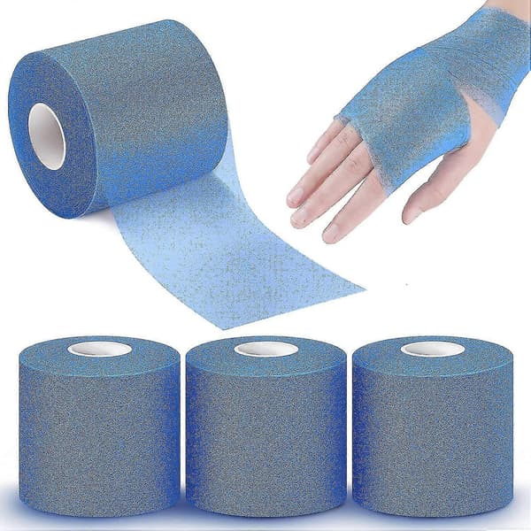 3 stk. Atletisk Forbindingstape til Sport, Forbinding 7 cm Blue