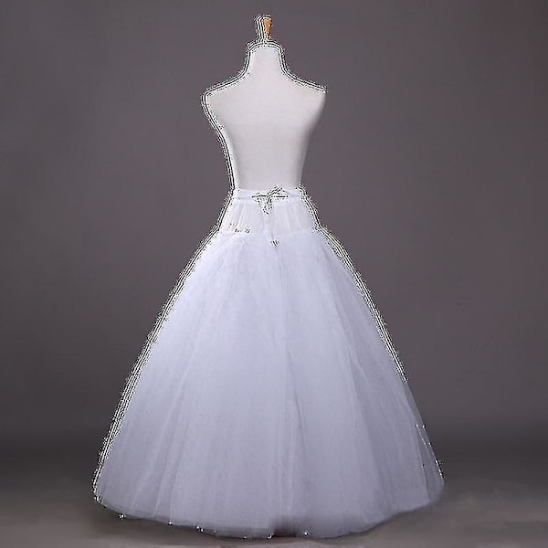 Bröllop Underkjol Brud Tyllkjol Utan Ringar Crinoline Halv Ip Bal Underkjol Fancy Kjol B