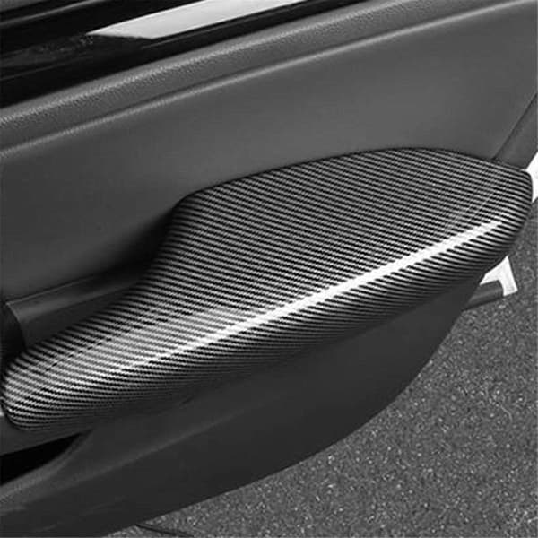 Karbonfiber Mønster Innvendig Dør Armlene Panel Deksel Sidehåndtak Armlene Panel Trim for 11. 2021-2023