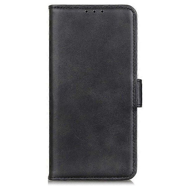 Kompatibelt för iPhone 16 Plus Fodral PU Läder Plånbok Telefonfodral med Magnetlås på Sidan Black