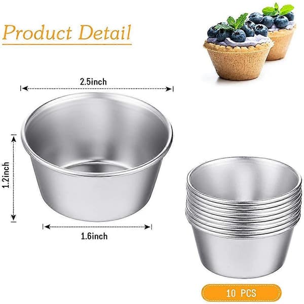 12 Stykker Individuelle Forme Puddingforme Kopper Mini Chokolade Smeltede Pander Non-Stick Cupcake Kageform