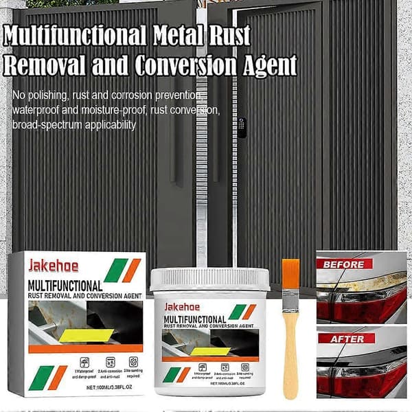 Rustkonverteringsmiddel 100 ml, multifunksjonell rustbeskyttende vannbasert maling, K5K3 Gray
