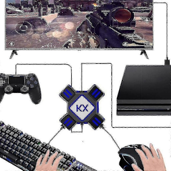 Støtter Ns/ Ps5/ Ps4 / Ps3 / X Series, tastatur- og musadapter