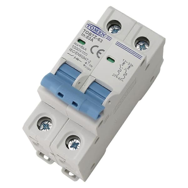 2P DC 1000V Solar Mini Strømbryter DC MCB Strømbryter for PV System