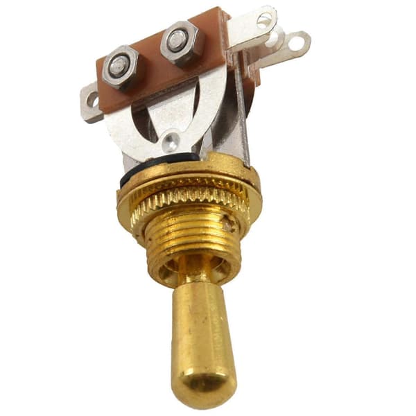 Guld Elektrisk Gitarr 3-vägs Växelströmbrytare Pickup Selector Switch med Mässingstopp