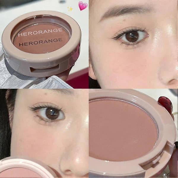 HERORANGE ~ Lav mætning Monokrom Pudderblusher Disk 3