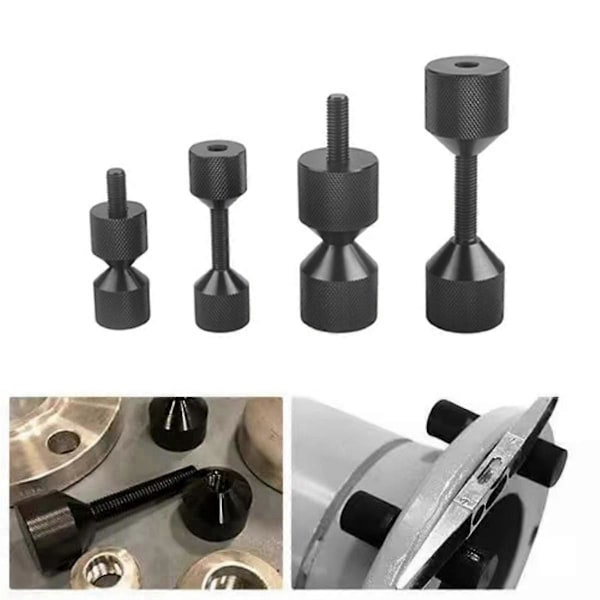 4 stk. Aluminium Flange To Hul Pins 1-1/8 Tommer To Hul Justeringspins & 1-5/8 Tommer Aftagelig Fla
