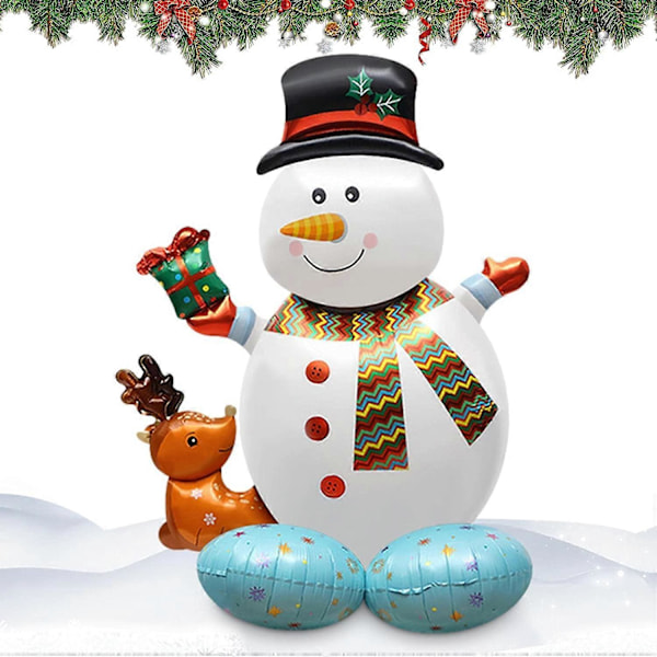 Jul Folieballonger | Jultomte Ren Julgran | Färgglad Folieballongdekoration