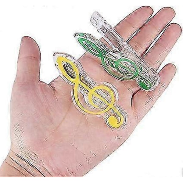 Plastik nodestativ noder bog sideclips høj tone ottendedelsnode lille spire transparent clips 5 stk.