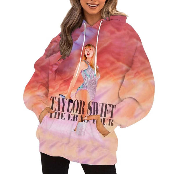 Taylor Swift-sanger Taylor Swift periferiutstyr 3D-trykt hettegenser trendy for både menn og kvinner 5XL