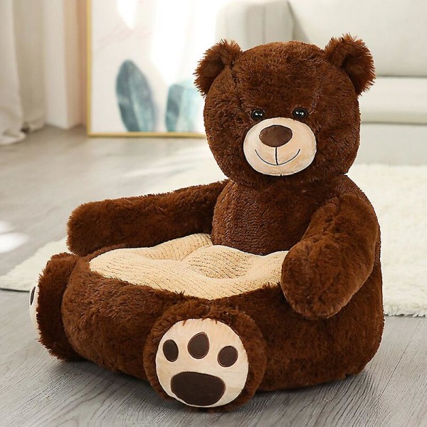 Tecknad Lovely Teddy Bear Panda Unicorn Duck Kids Soffa Stol Plus darl brown bear Outer skin cover