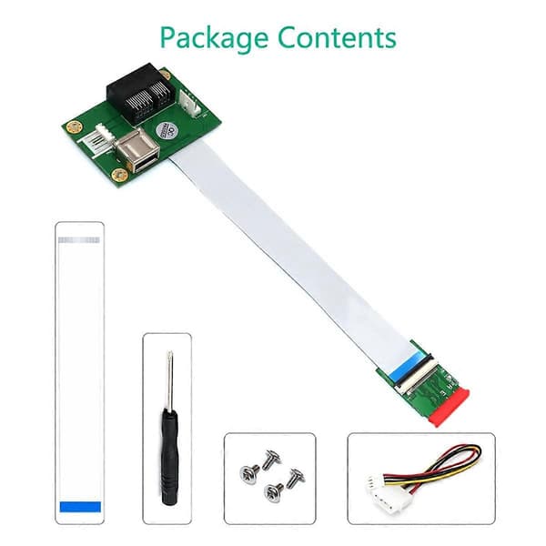 PCIE Riser NGFF M.2 Key A/E till PCI-E Express X1+USB Adapter Riserkort med FPC-kabel 4Pin Strömförsörjning