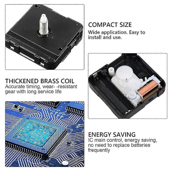 Quartz Klockmekanism Kit, Väggklockmekanismer Batteridriven Ersättning, Klockersättnings-DI