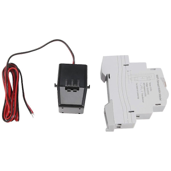 ATMS1603 Tuya En-Fase WiFi Intelligent Energimåler 100A Din Skinne Nøyaktig Måling Voltmete