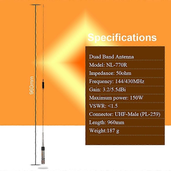 NL-770R Bilantenn Högförstärkt Bilradioantenn