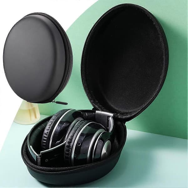 Rejse Hard Headphone Case Foldbare Hovedtelefoner Opbevaringspose Boks | SORT