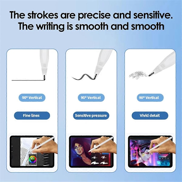 Slitesterk - Fin spiss presis kontroll Stylus Pen Tips for Pencil HB Dobbeltlags erstatningsspiss B