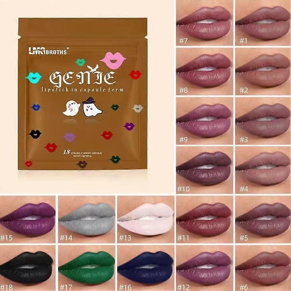 Capsule Lipstick Set, High-Pigment and Moisturizing Formula