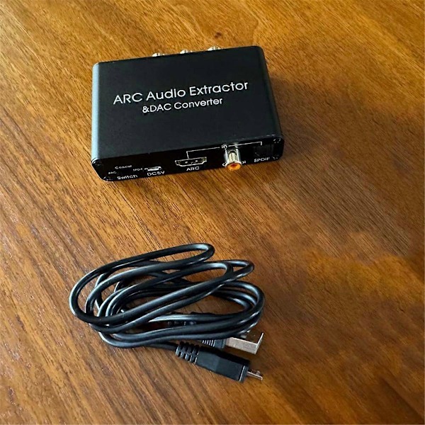 192KHz ARC Audio Extractor Digital til Analog Audio Konverter ARC til Optisk/SPDIF Koaksial Stereo L/R 3.5mm