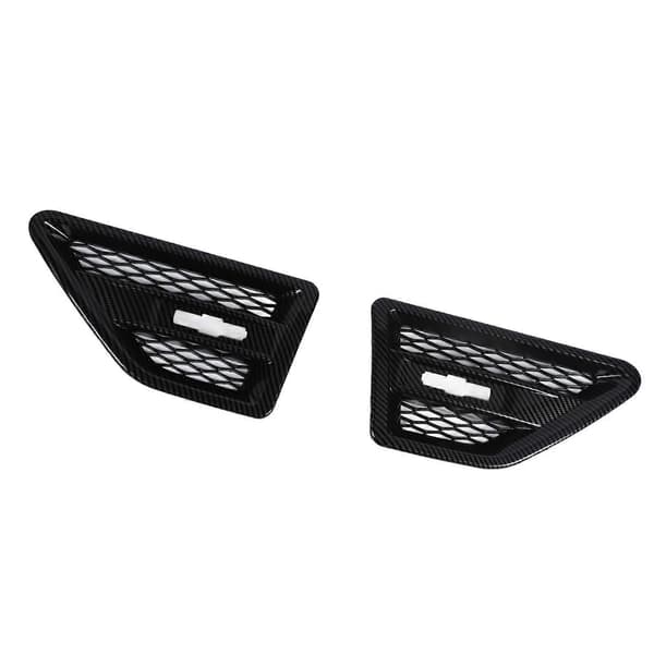 2 stk. Hætte Side Luftventil Trim Cover Kulfiber Look Udvendig Side Luftventil Trim Grill til Freelander 2 LR2 2007 til 2014
