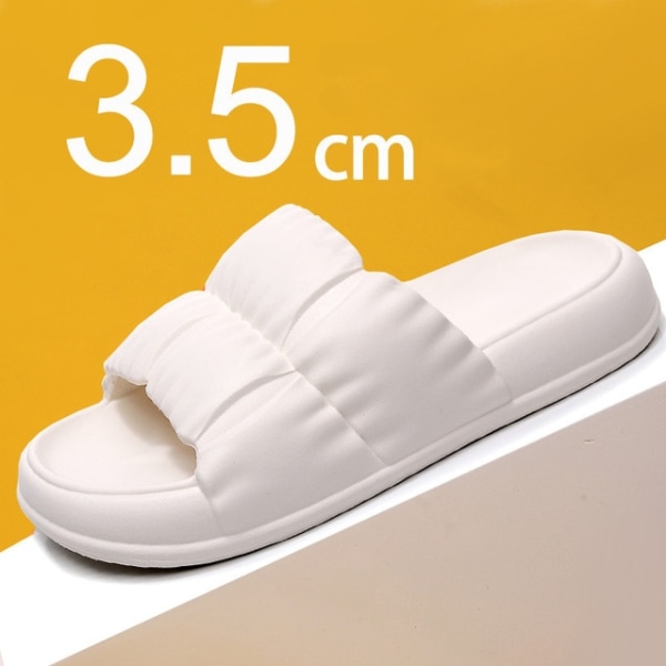 Mjuksulade molntofflor sommarstrand tjocksulade tofflor sandaler hemtofflor White 42-43