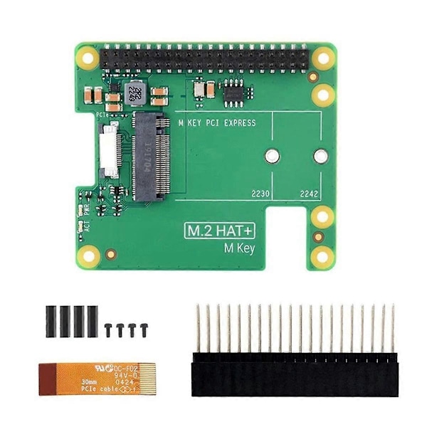 PCIe - M.2 HAT+ kotelolla 5 Gen2 Gen3 M.2 NVME SSD 2230/2242 M Key PCIE GPIO -laajennuskortille f