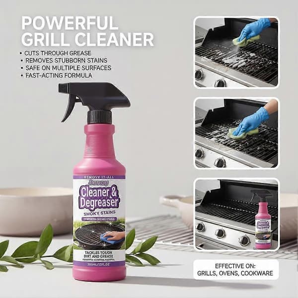 BBQ Grillrens 355ml - Avfettingsspray for Ovn og Stekebrett