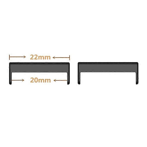 1 Par Metallkoblingssett Universal 22mm til 20mm Fjærstenger Kobling Klokkebånd Adapter Black
