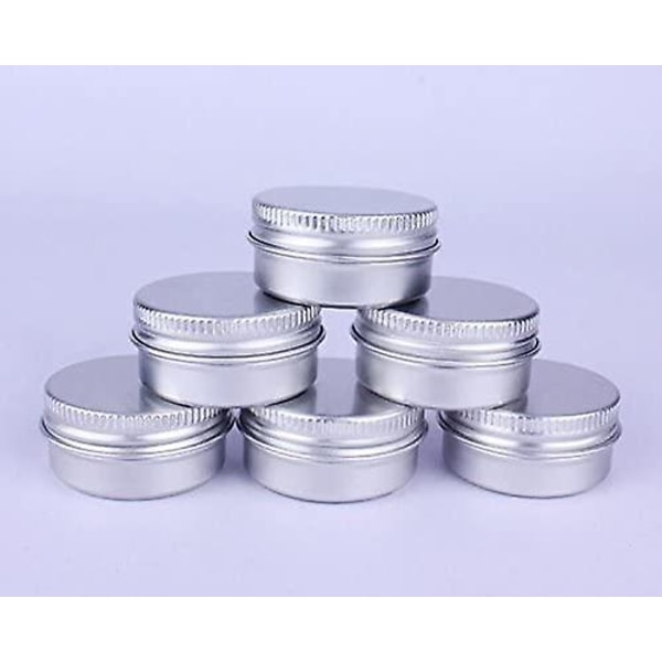 En pakke med 7 skønhedscremer kosmetik læbepomade dåse 30 ml skrue (tom) til DIY makeup/makeup