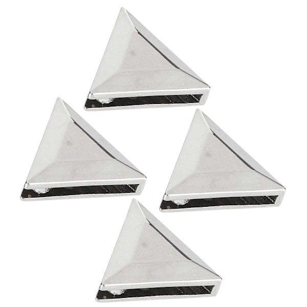 4 Set Metall Triangelknappar DIY Jeans Bagageväska Dekoration Spänne Tillbehör Silver B01-51-52062