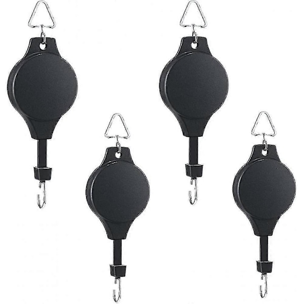 4-pack Växtrulle Infällbar Växtkrok Rulle Justerbar Växthängare Hängande Blomma För Trädgårdskorgar Krukor Fågelfoder I Olika CQU