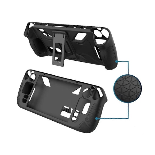Sopii SteamDeck OLED -pelikonsolille silikonikotelo, kädessä pidettävä kattava silikonisuojus C