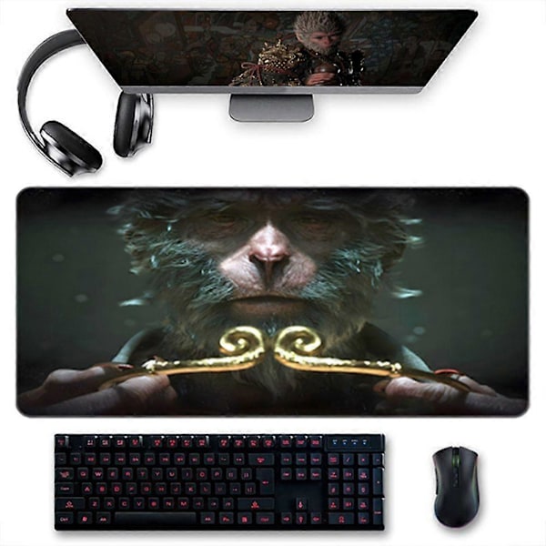 Black Myth Gaming Musmatta - Stor Skrivbordsmatta Halkfri Gummi för Gamers, Kontorstillbehör