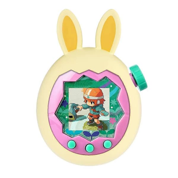 Silikon Tamagotchi-deksel - Støtsikkert, kaninøredesign, håndleddsstropp, 10,5 cm lightpink