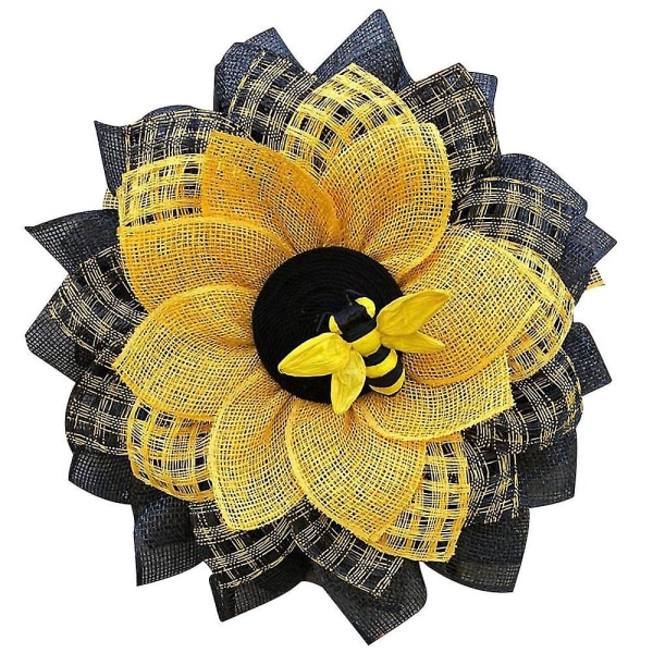 Mehiläinen auringonkukkaseppele ripustettava Kotiseinäikkuna Garland Ornaments Decor