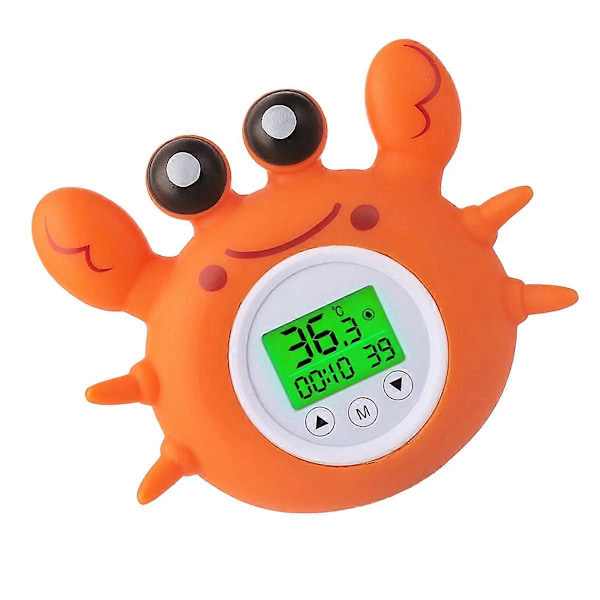 Badtermometer för barn med rumstemperatur, trefärgad bakgrundsbelyst display Fahrenheit och Celsius, säkerhet
