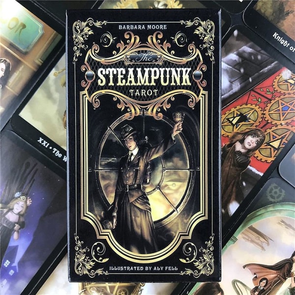 Tarotkort steampunk tarot borddæk brætspil kort til familiesammenkomst fest spille kortspil 32pcs ts52
