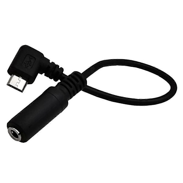 Micro USB til 3,5 mm Jack Audio Adapter Kabel Vinkelret Micro USB Hanledning