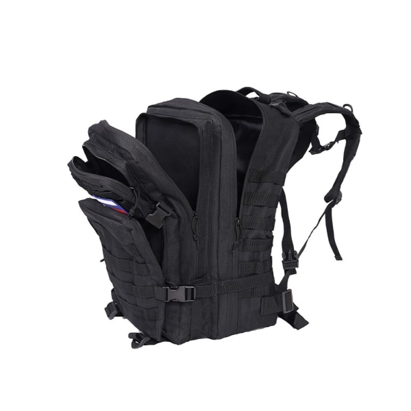 Taktisk ryggsekk Nylon Militær ryggsekk Vanntett Camping Jakt Fiske Turpakke Black (50L)