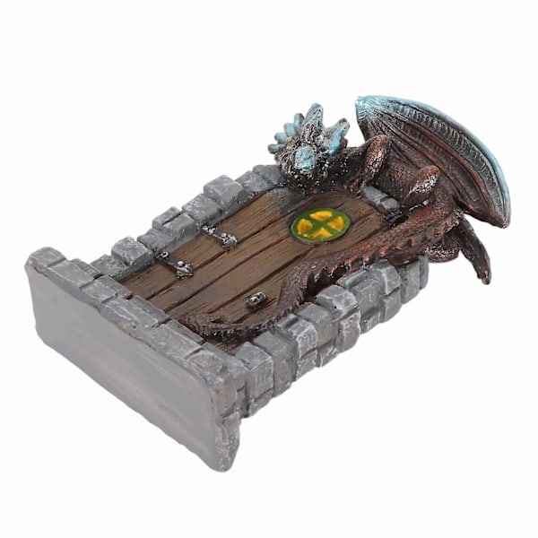 Fe Dør Innovativ Simulation Harpiks Håndmalet Levende Detaljer Miniature Fe Dør til Fe Have Tilbehør