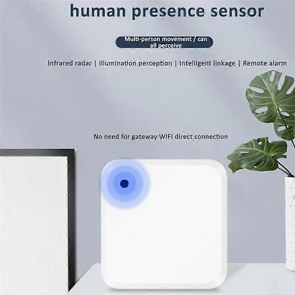 Tuya WiFi Smart Närvarosensor Radardetektor Rörelsesensorer Trådlös Realtidsmänsklig Kropp D