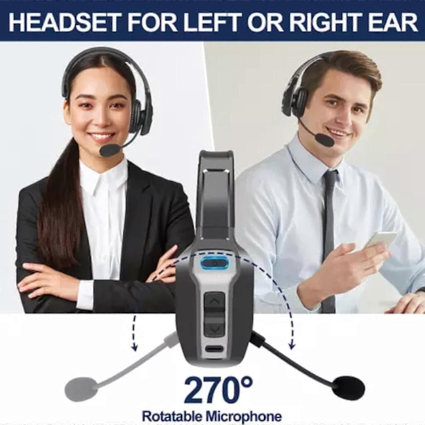Trucker Bluetooth 5.2 Langaton Kuuloke Mikrofoni Melunvaimennuksella Puhelimille PC:lle, 50% Tarjous